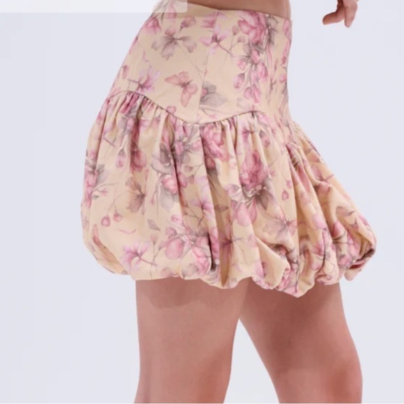 Floral Pink Skirt size M - Picture 3 of 4